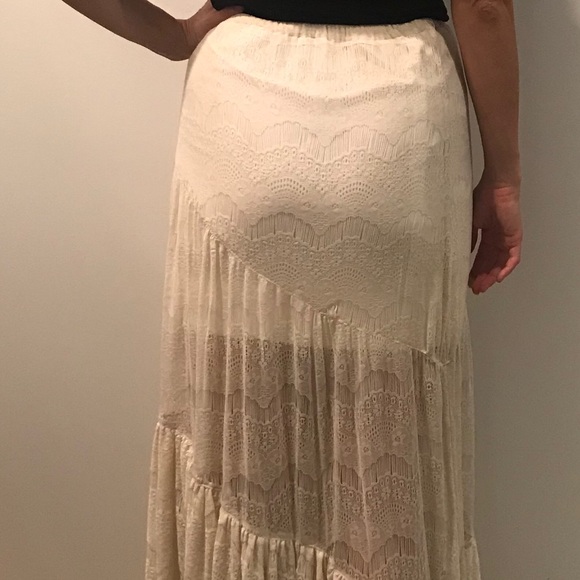 Billabong: Sheer Lace Maxi Skirt - Picture 2 of 8